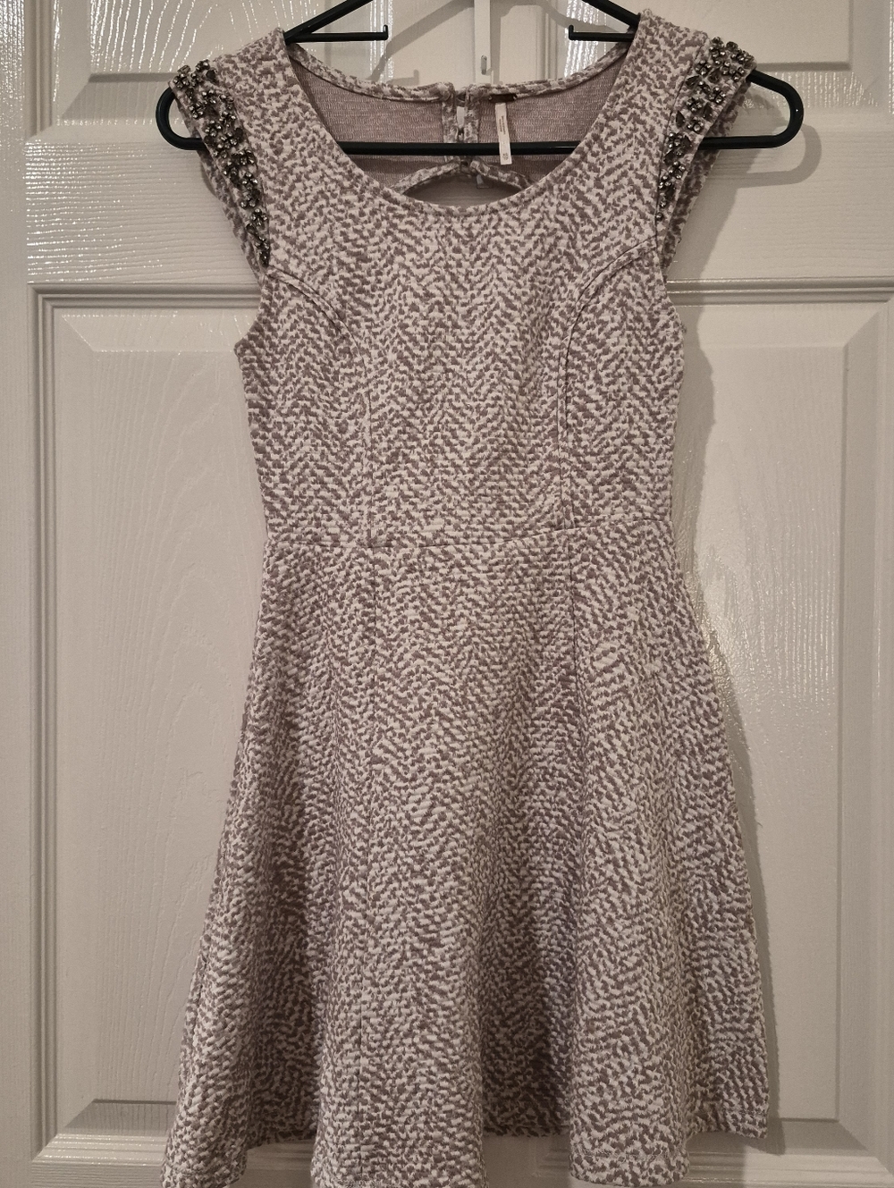FREE PEOPLE | X-SMALL TALL PETITE |rhinestone jacquard Mini Dress